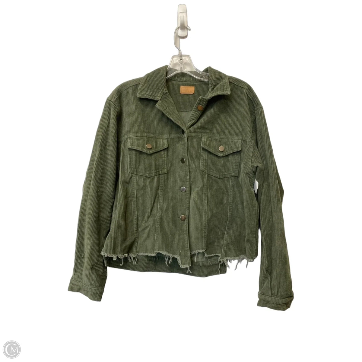 Jacket Shirt By Pol In Green, Size: S