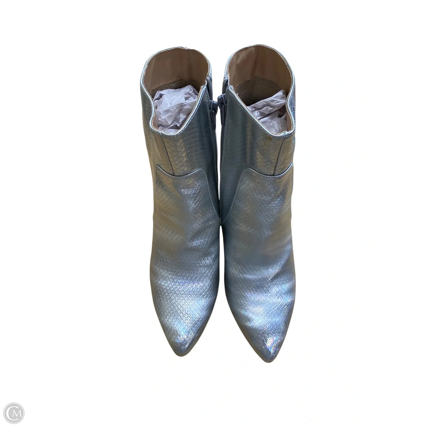 Boots Ankle Heels By Allegra K In Silver, Size: 7