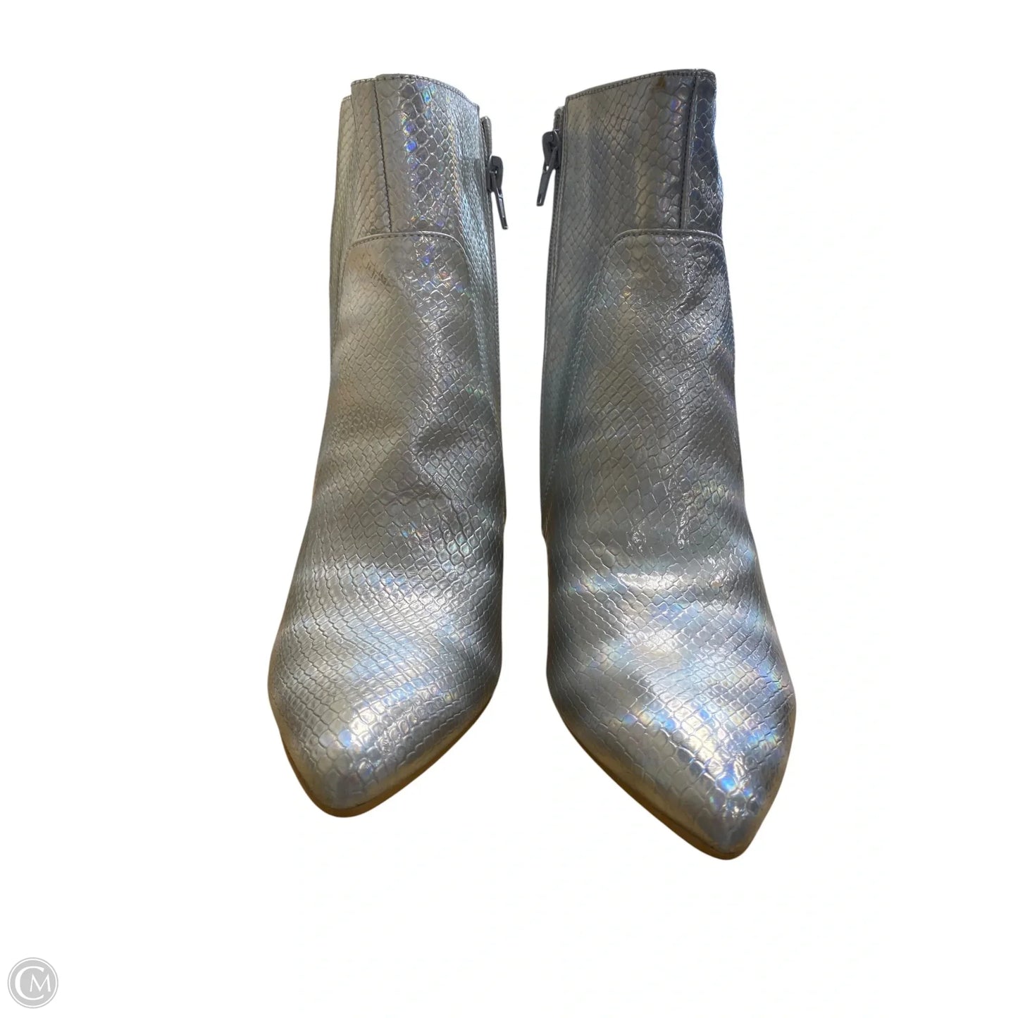 Boots Ankle Heels By Allegra K In Silver, Size: 7