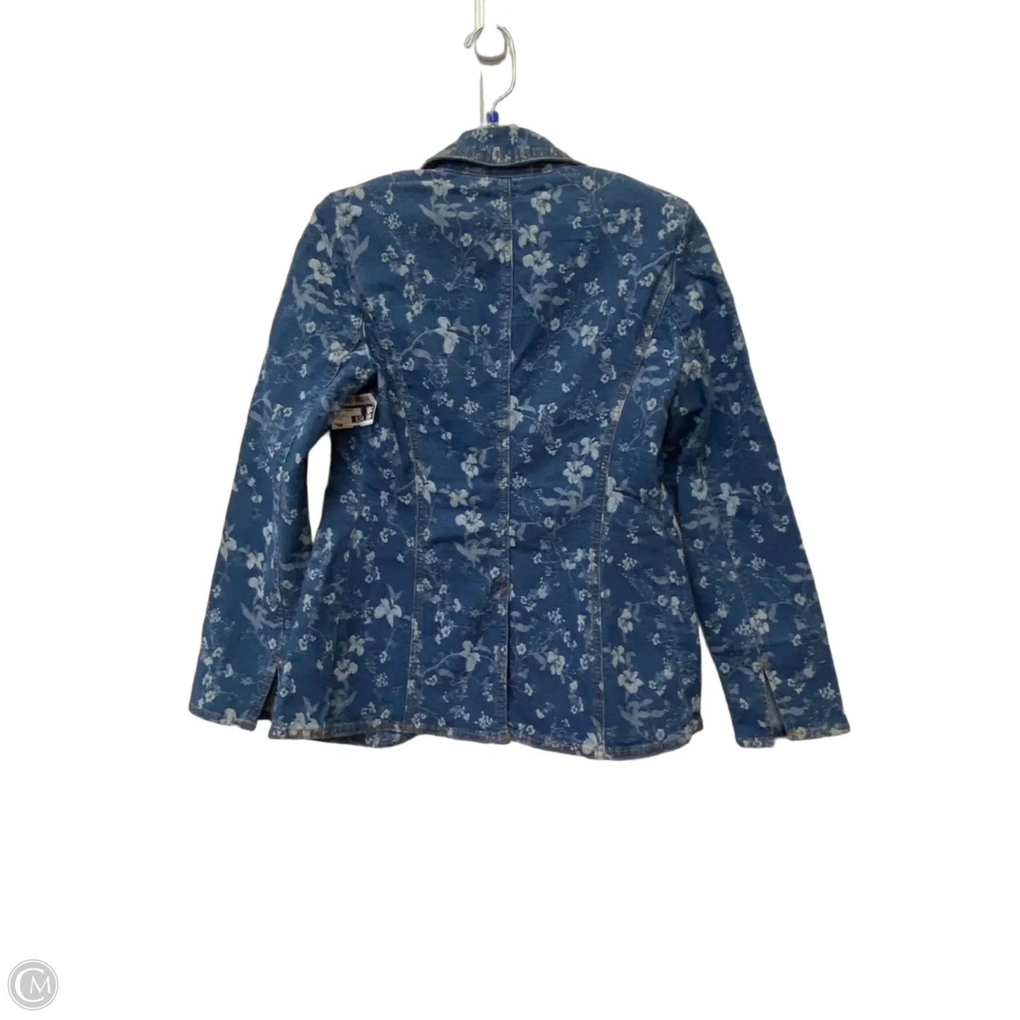 Jacket Denim By Chicos In Blue, Size: 2