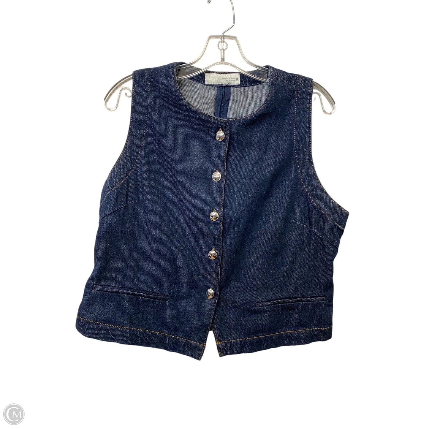 Vest Other By Zara In Blue Denim, Size: Xxl