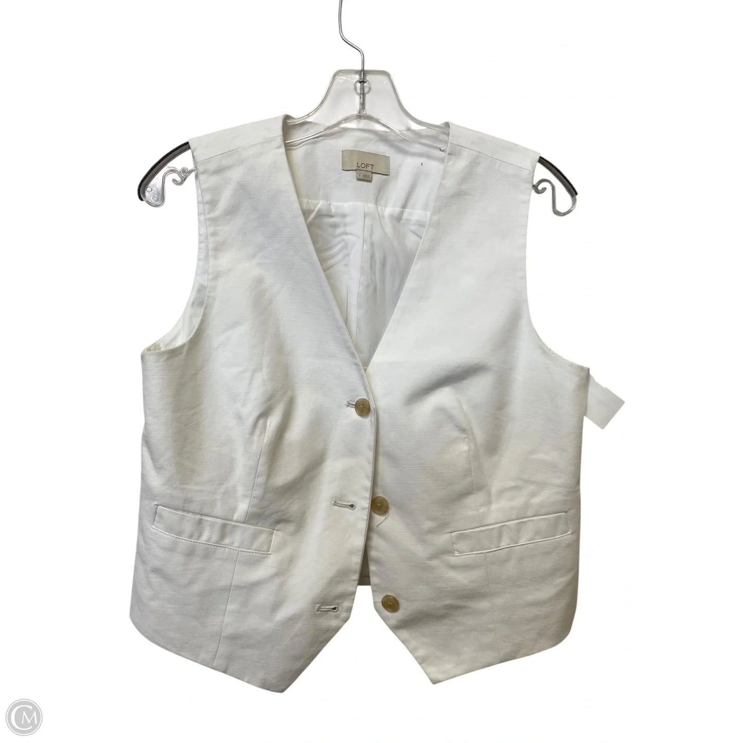 Vest Other By Loft In White, Size: S