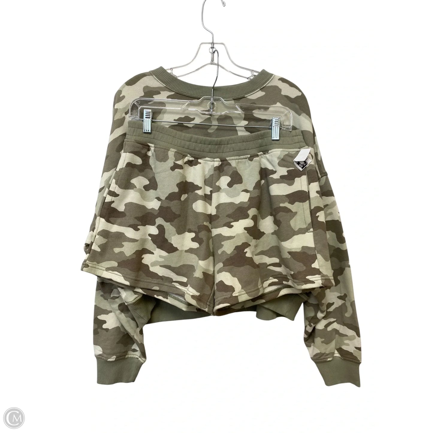 Top 2pc Long Sleeve By Aerie In Camouflage Print, Size: M