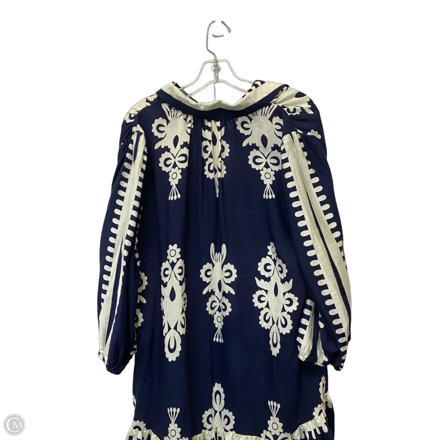 Dress Casual Short By Umgee In Blue & Cream, Size: S