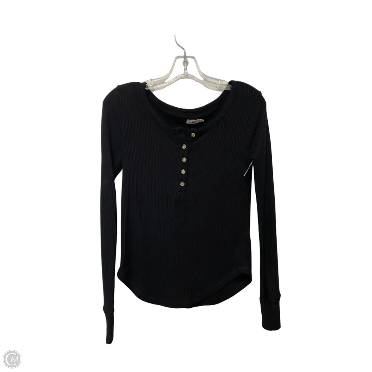 Top Long Sleeve By Faherty In Black, Size: S