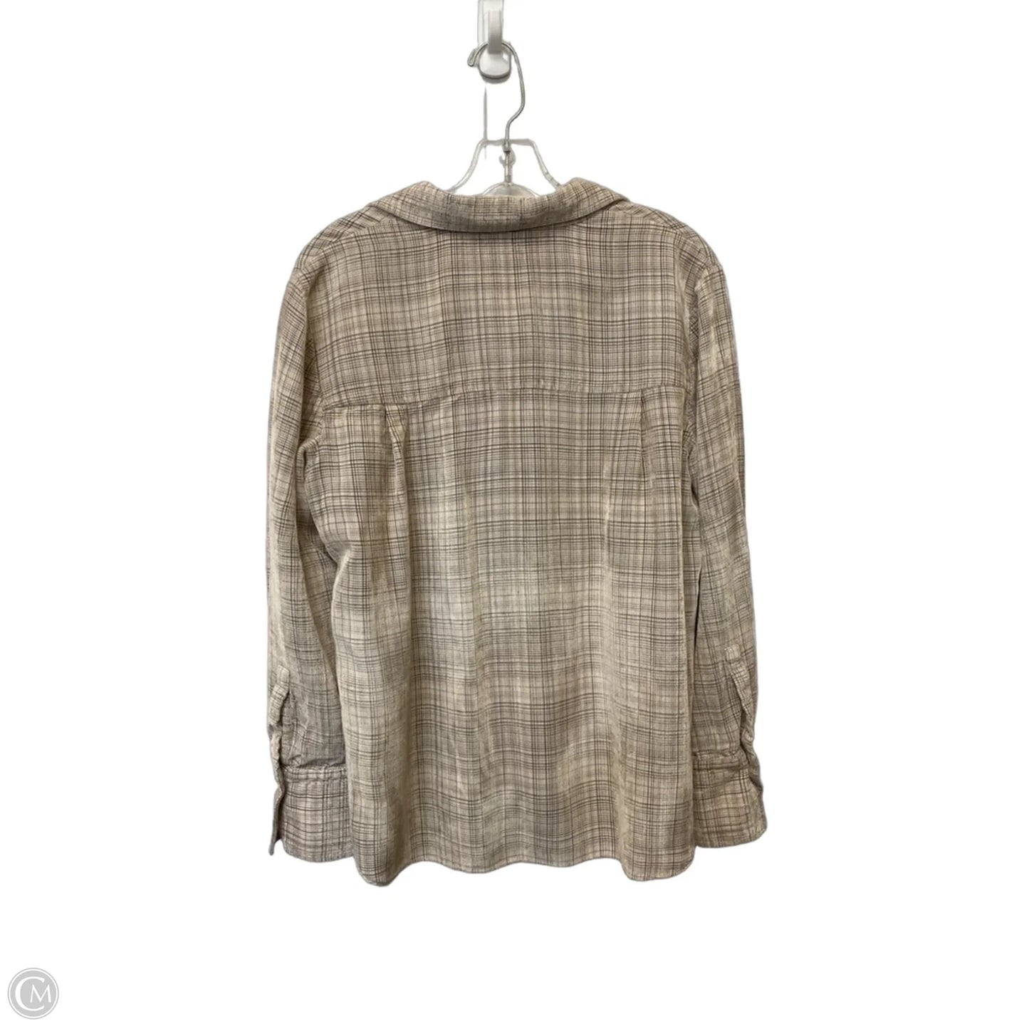 Top Long Sleeve By Vince In Cream, Size: M