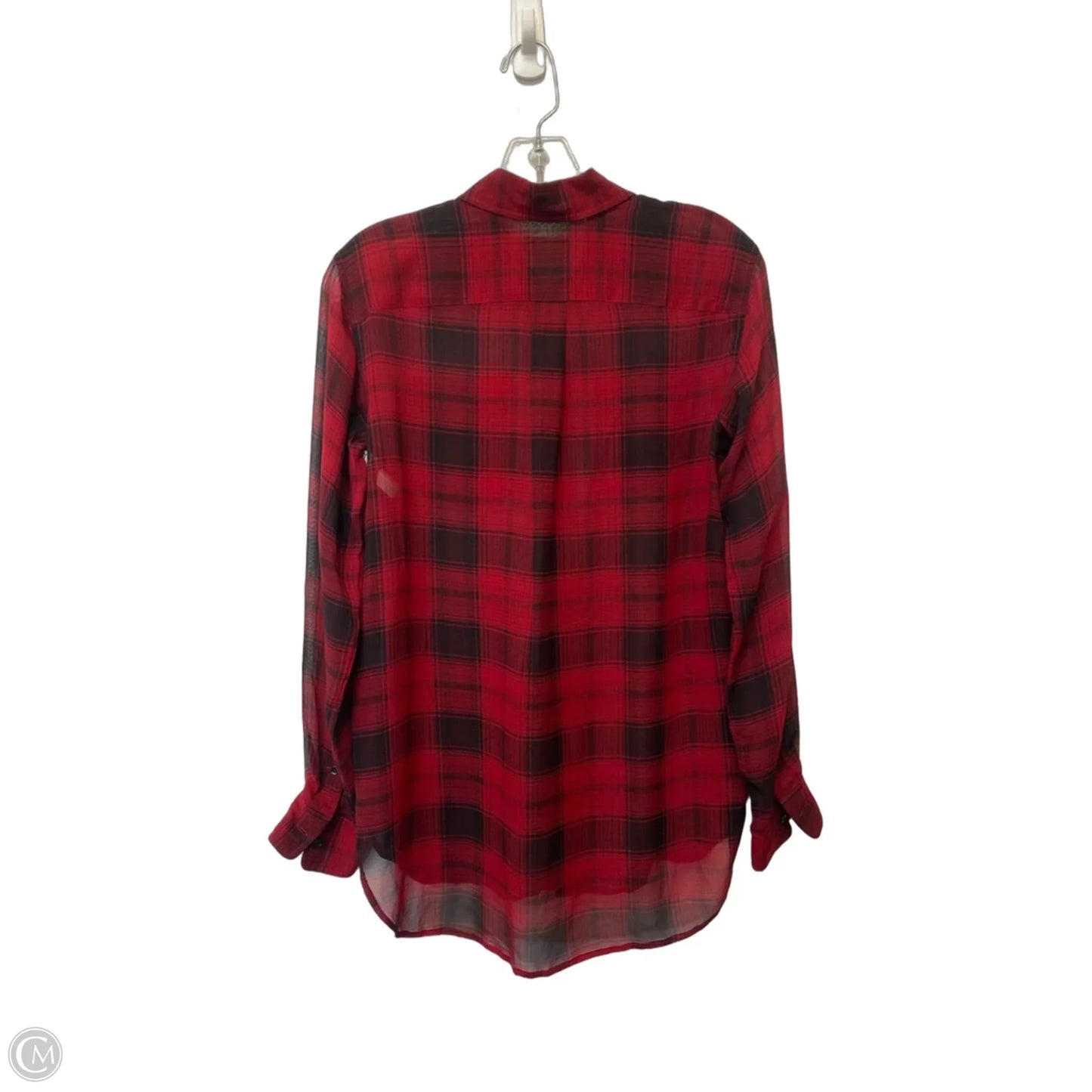 Top Long Sleeve By Polo Ralph Lauren In Plaid Pattern, Size: 4