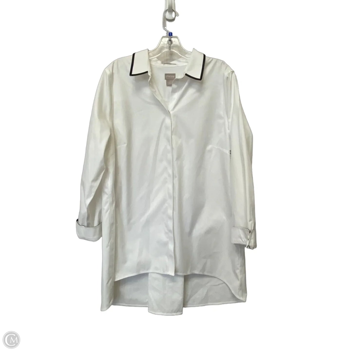 Top Long Sleeve By Chicos In White, Size: 2