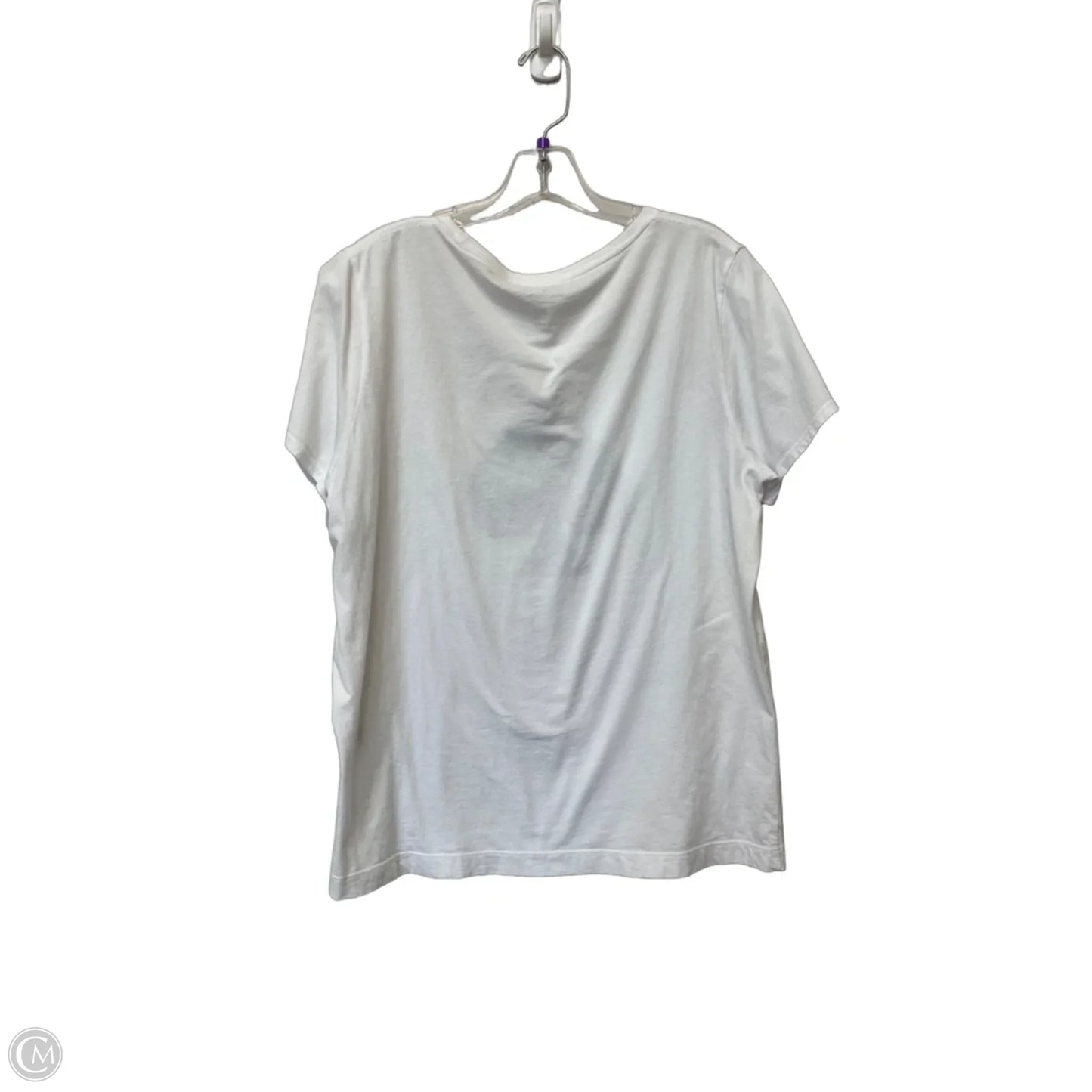 Top Short Sleeve Designer By Kate Spade In White, Size: Xl