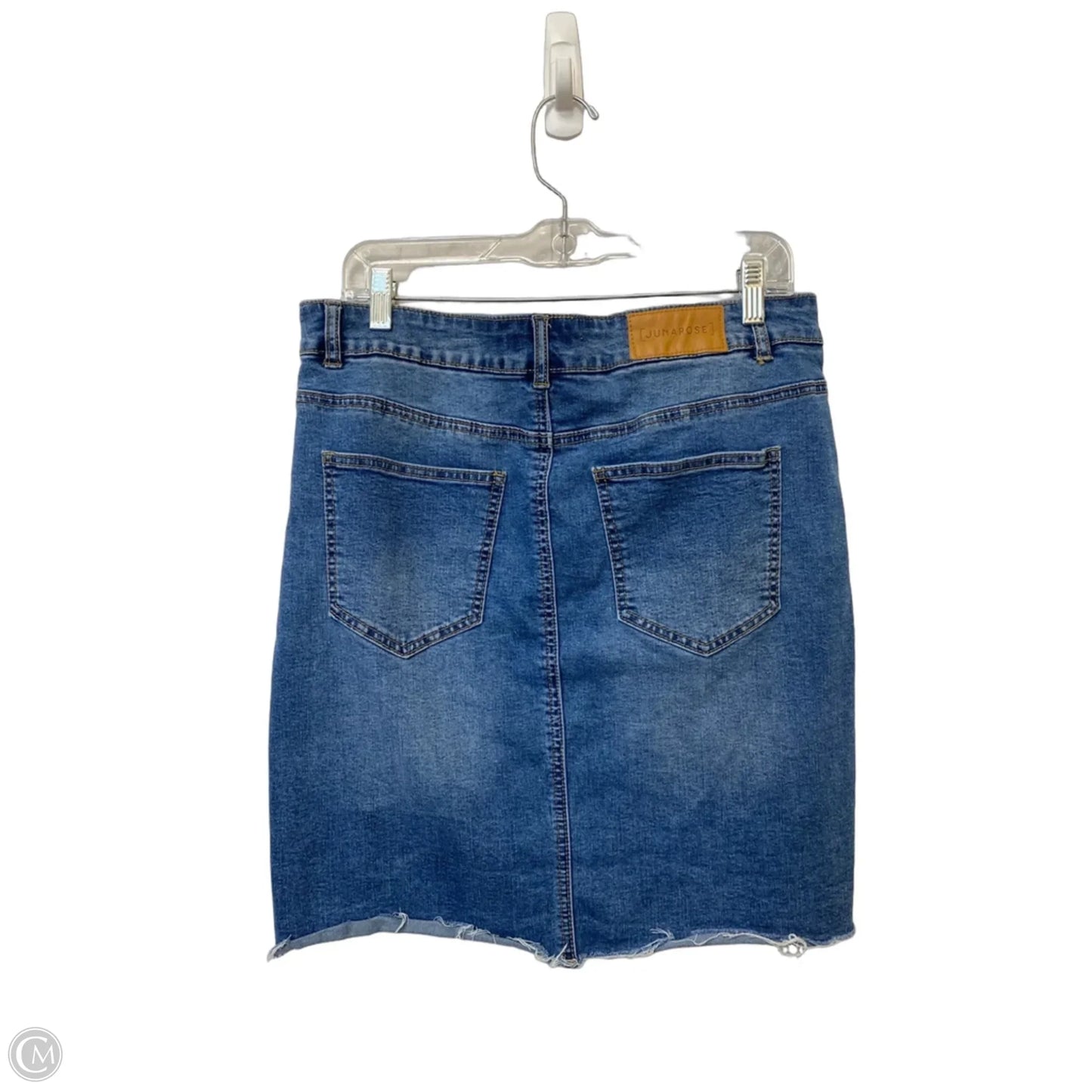 Skirt Midi By Clothes Mentor In Blue Denim, Size: 14