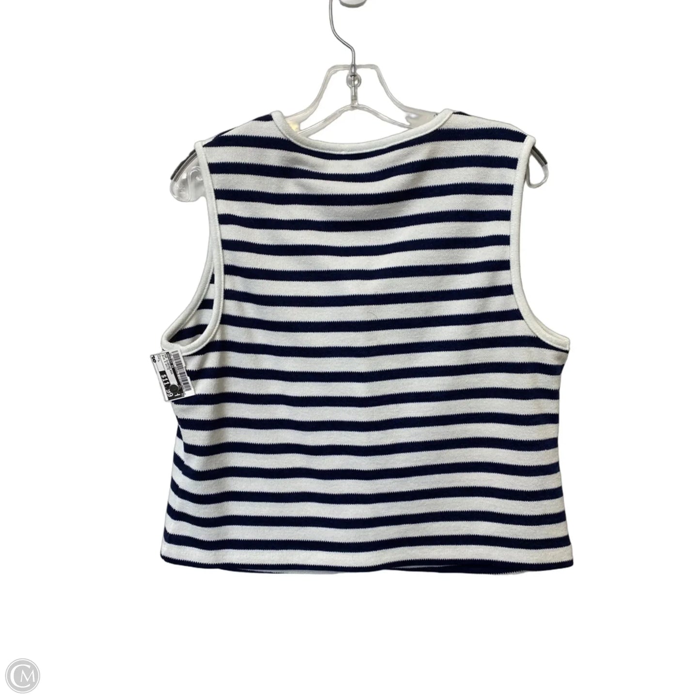 Top Sleeveless By Bailey 44 In Blue & White, Size: L