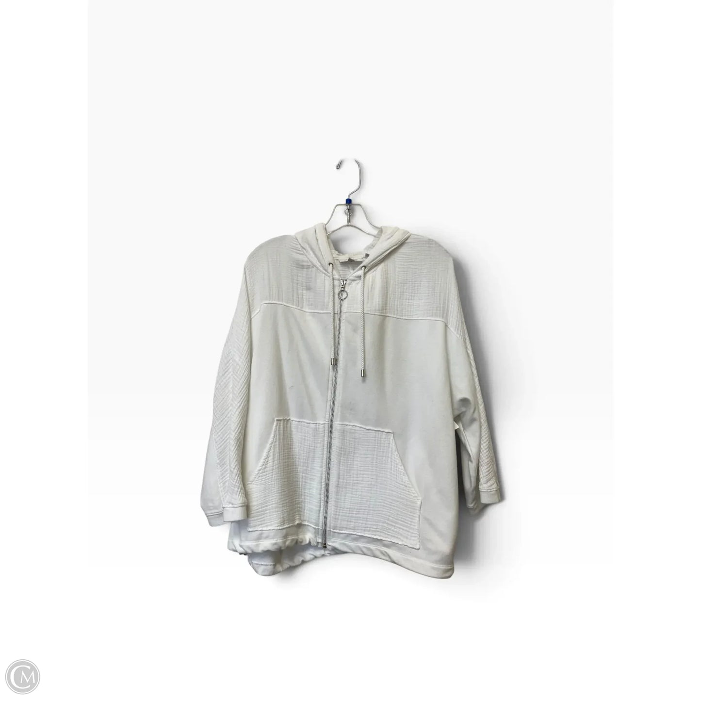 Jacket Shirt By Chicos In White, Size: Xl