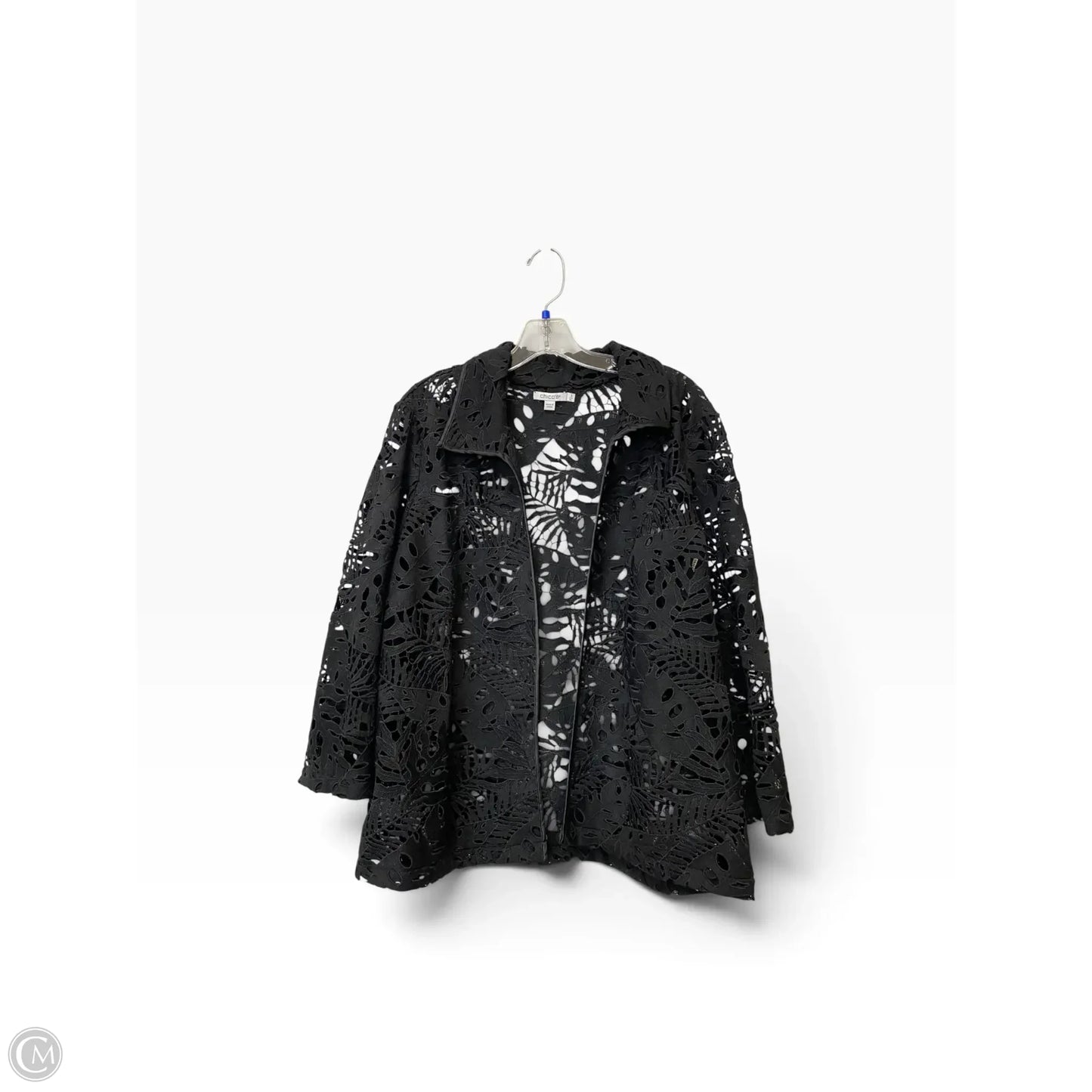 Jacket Shirt By Chicos In Black, Size: Xl