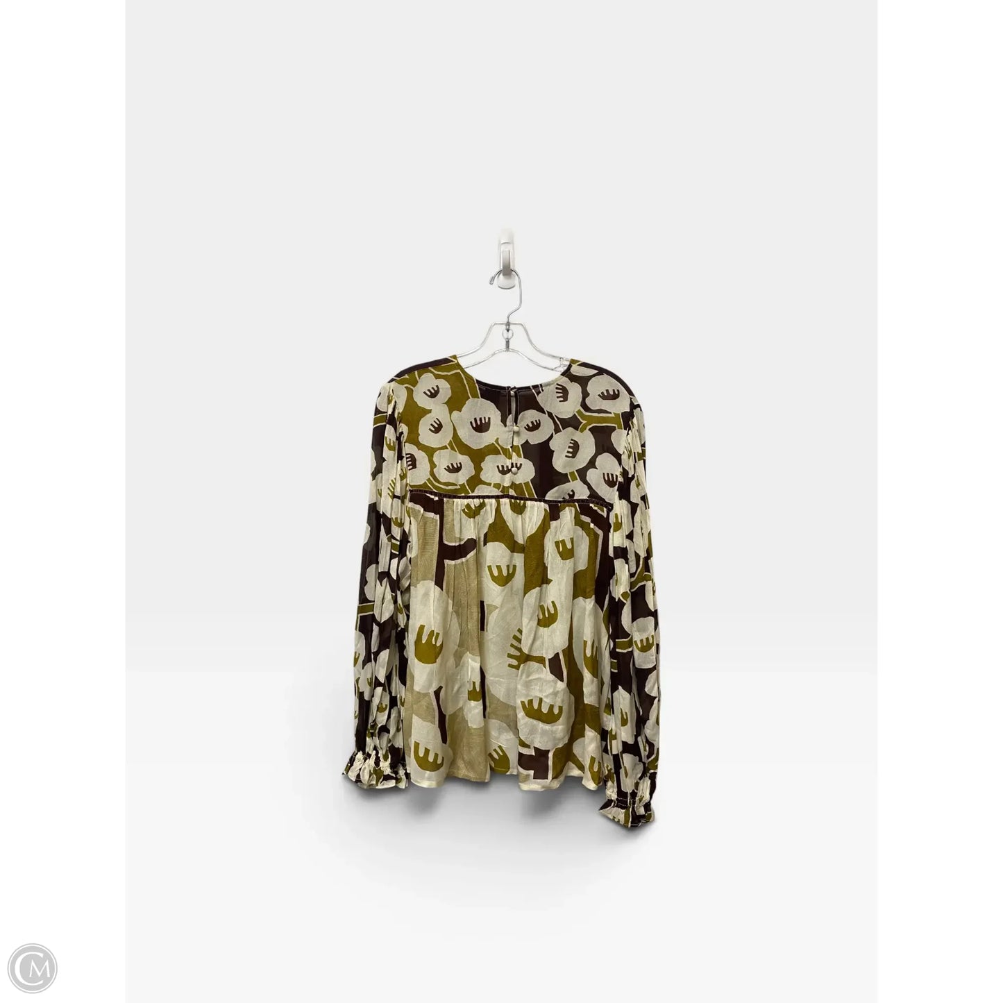 Top Long Sleeve By Blank London In Brown & Cream, Size: M