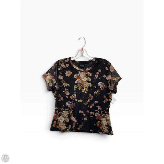 Top Short Sleeve Designer By All Saints In Floral Print, Size: L