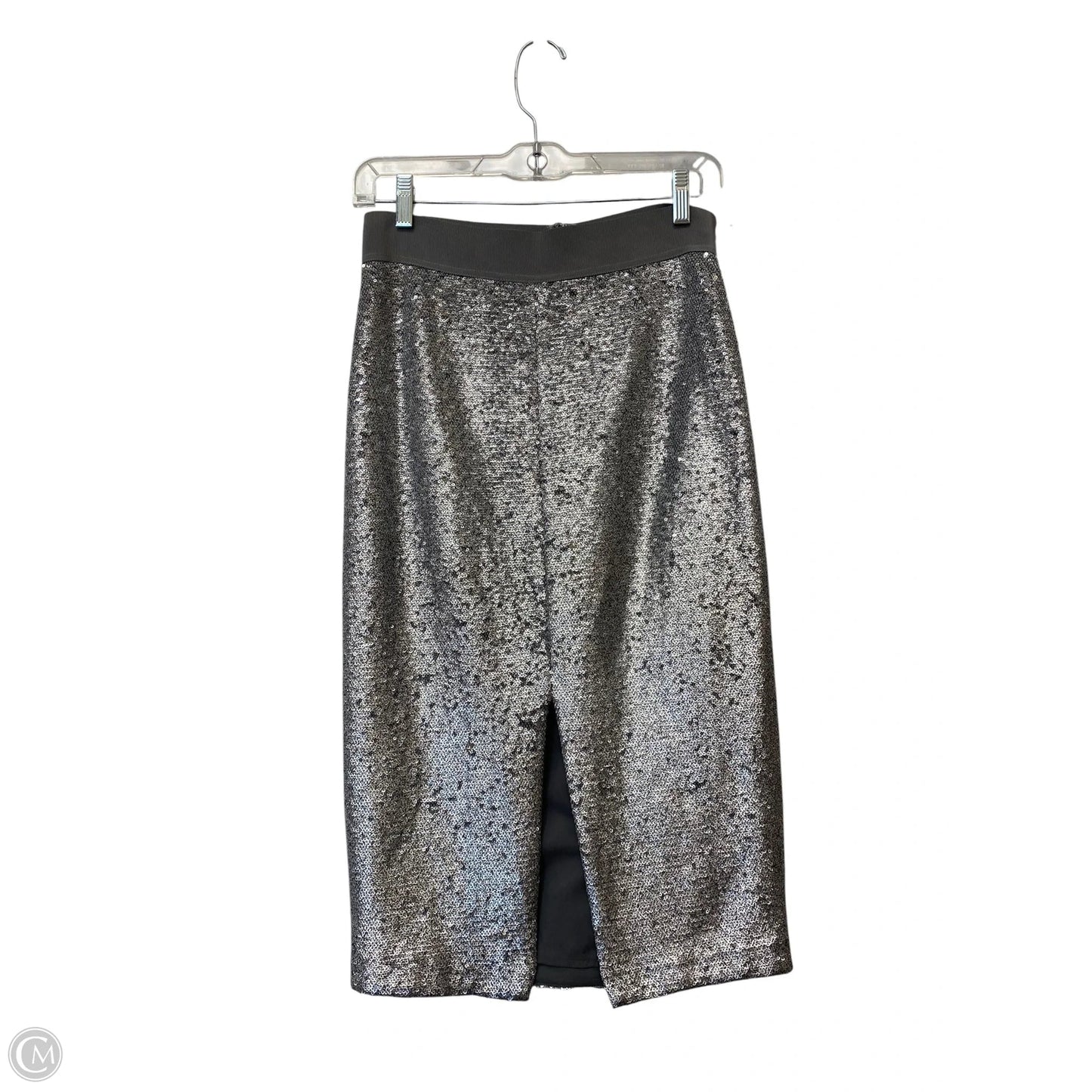 Skirt Midi By Clothes Mentor In Silver, Size: 2