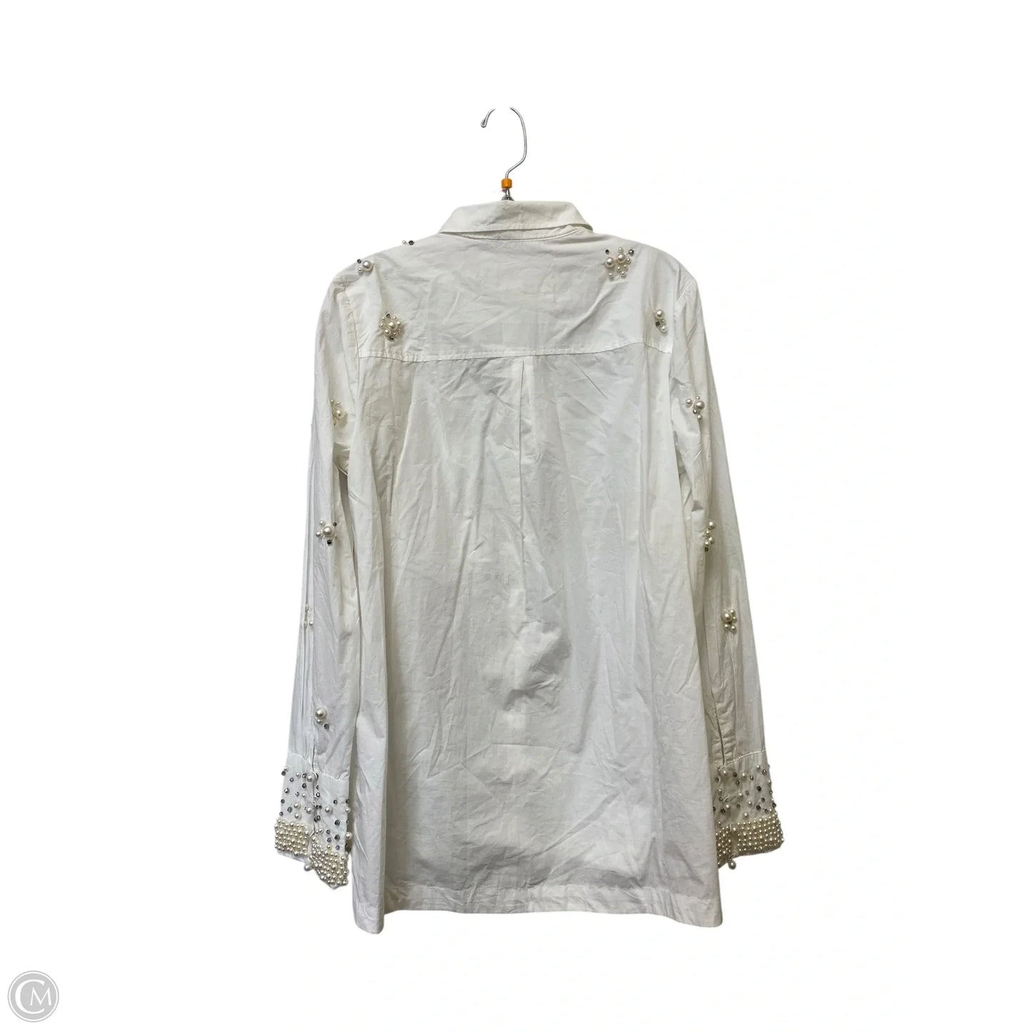 Top Long Sleeve By Maeve In White, Size: L