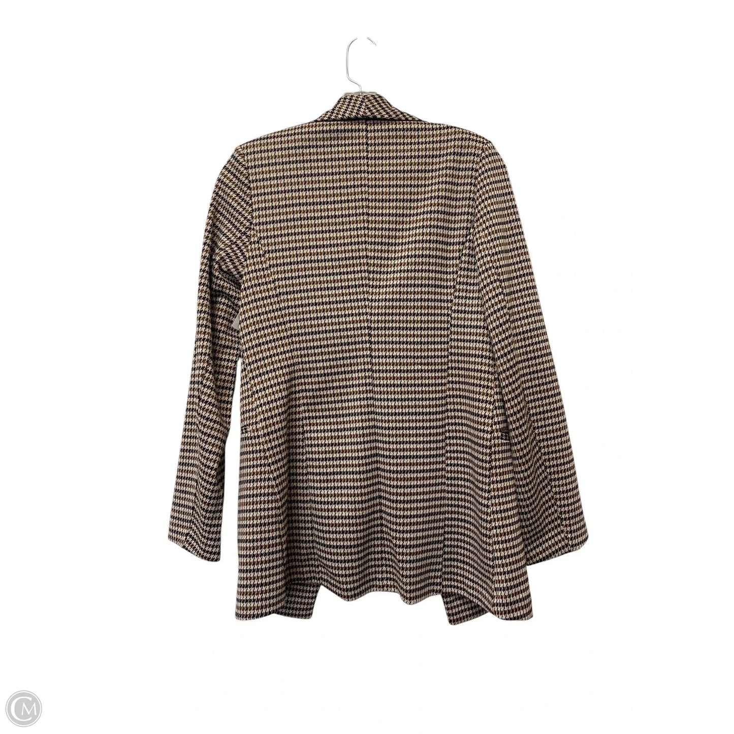 Blazer By Clothes Mentor In Brown & Cream, Size: S