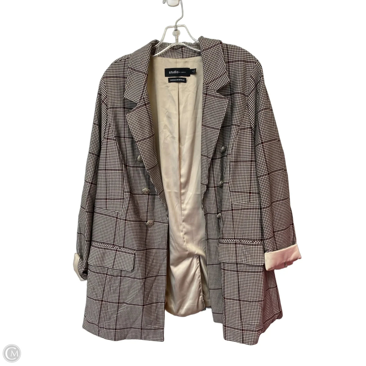 Blazer By Torrid In Black & Cream, Size: 3x