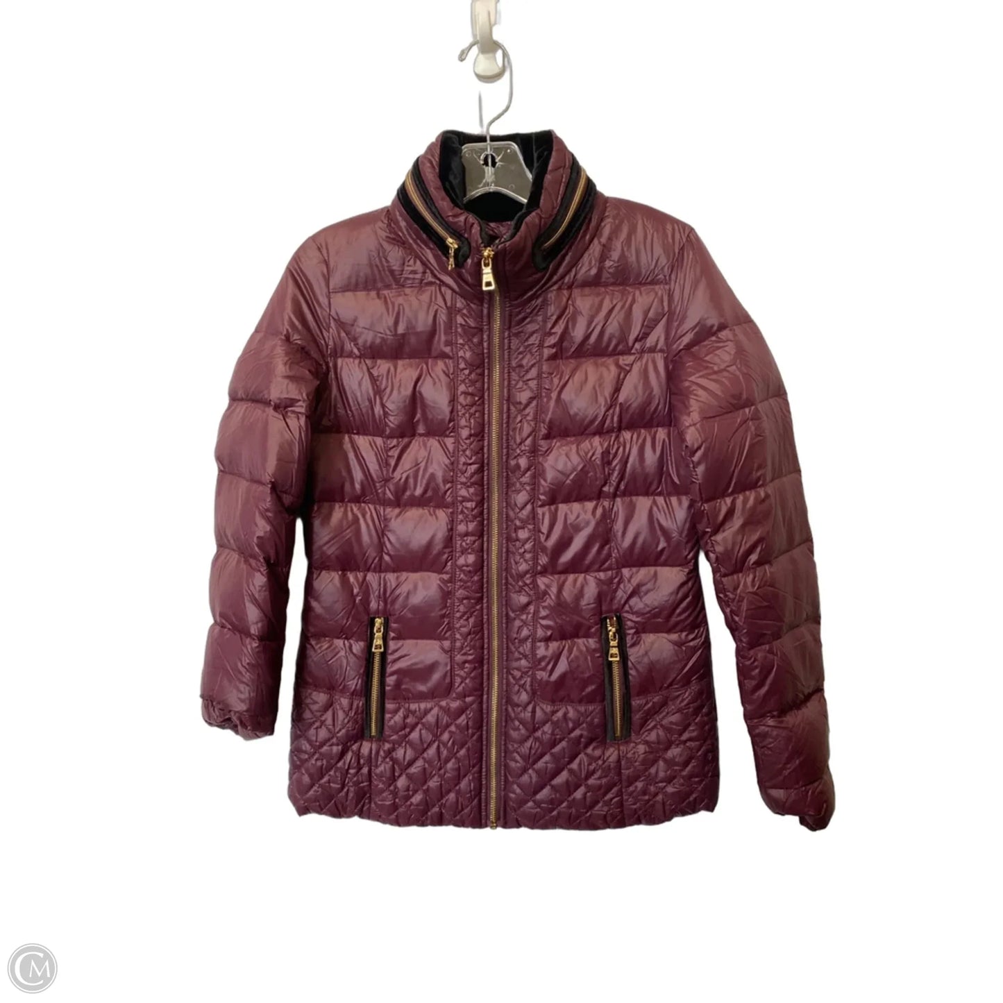 Jacket Puffer & Quilted By Sam Edelman In Maroon, Size: Xs