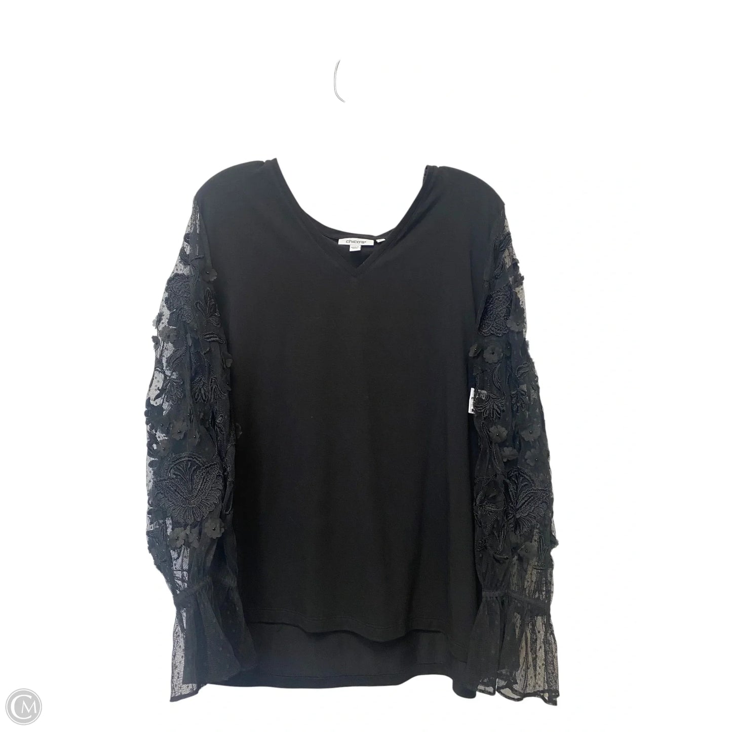 Top Long Sleeve By Chicos In Black, Size: 4