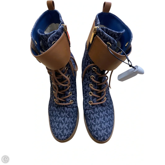 Boots Designer By Michael Kors In Blue & Brown, Size: 7.5