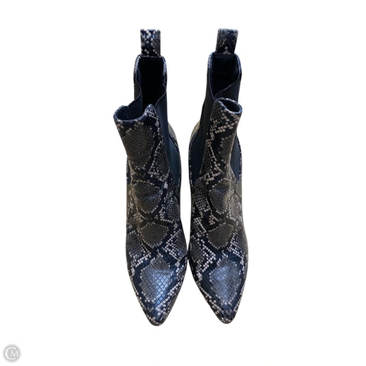 Boots Ankle Heels By Steve Madden In Snakeskin Print, Size: 9