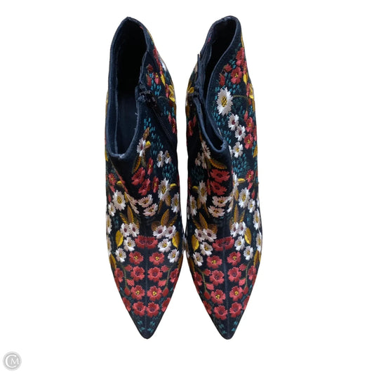 Boots Ankle Heels By Jeffrey Campbell In Floral Print, Size: 10