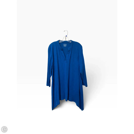 Top 3/4 Sleeve By Chicos In Blue, Size: Xl