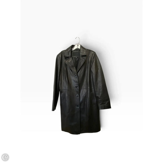 Coat Leather By Clothes Mentor In Black, Size: Xl