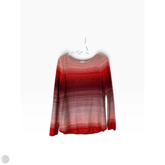 Top Long Sleeve By Chicos In Multi-colored, Size: M