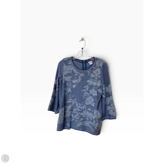 Top Long Sleeve By Chicos In Blue, Size: S