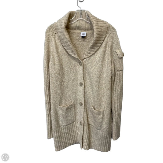Sweater Cardigan By Cabi In Tan, Size: S