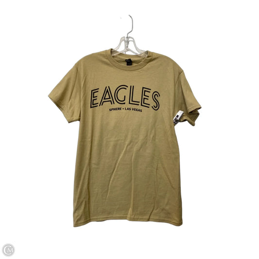 Top Short Sleeve By Gildan In Tan, Size: S