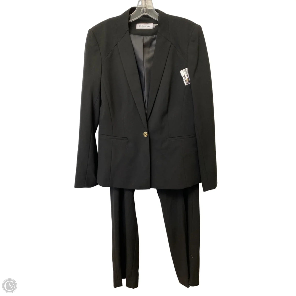 Pants Suit 2pc By Calvin Klein In Black, Size: 10