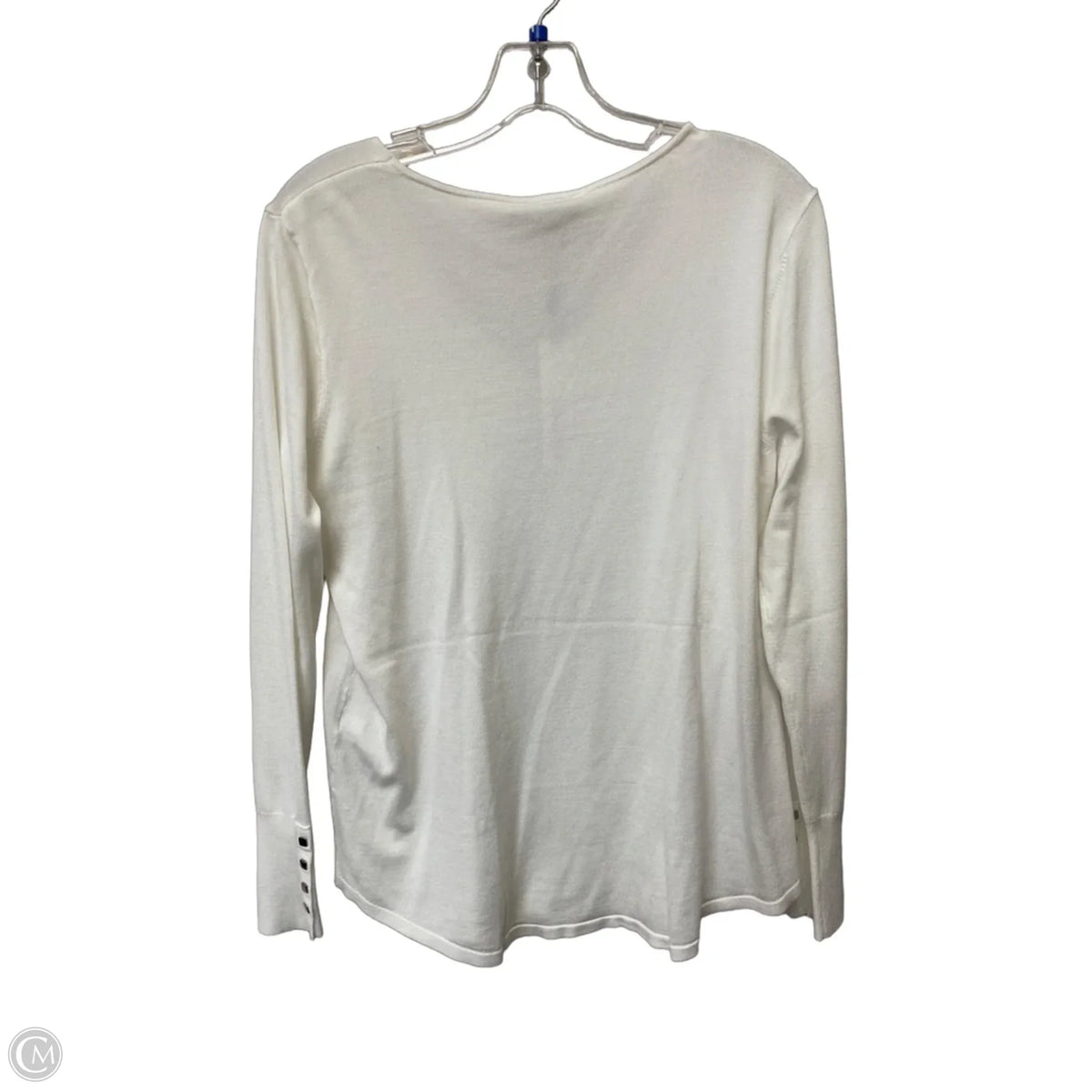 Top Long Sleeve By Chicos In White, Size: M