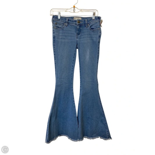 Jeans Flared By Free People In Blue Denim, Size: 26