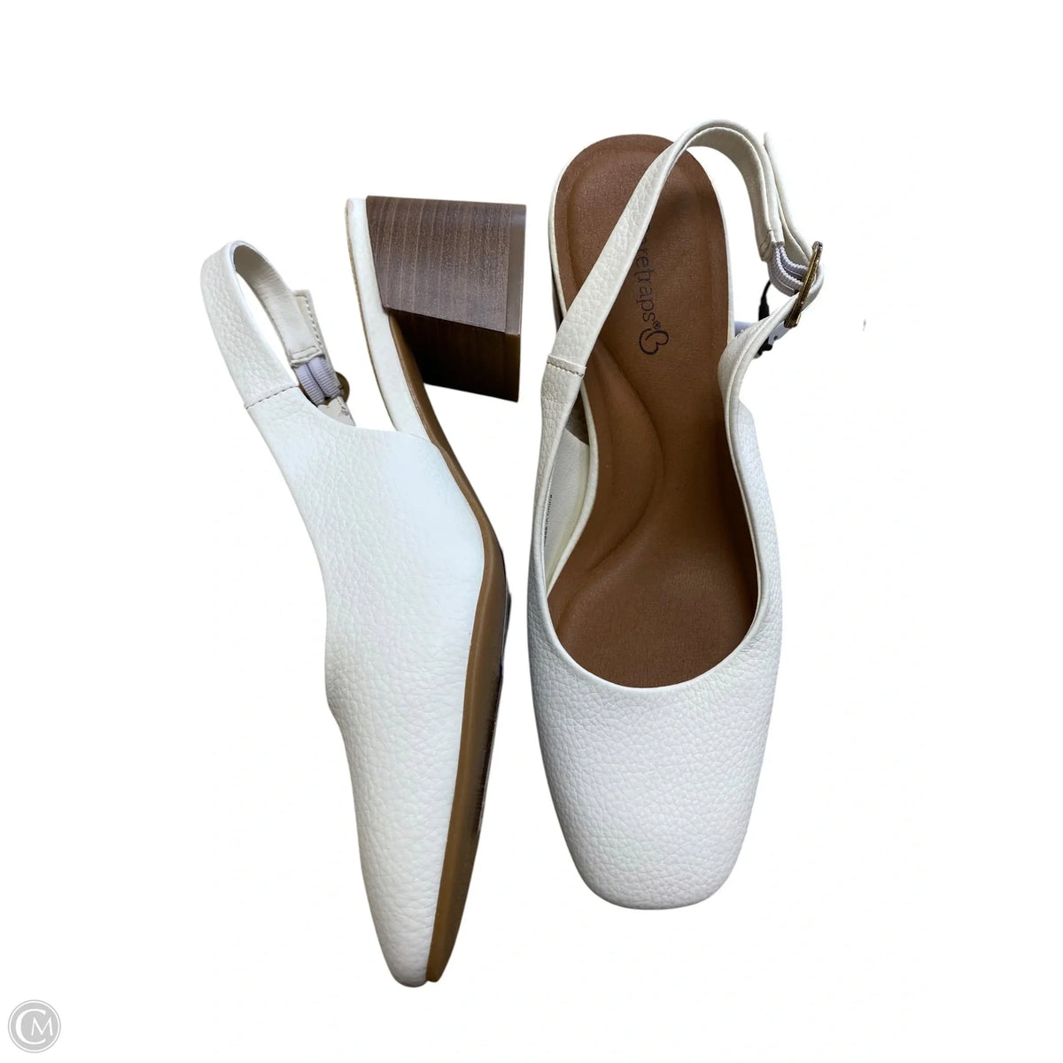 Shoes Heels Block By Bare Traps In Cream, Size: 7