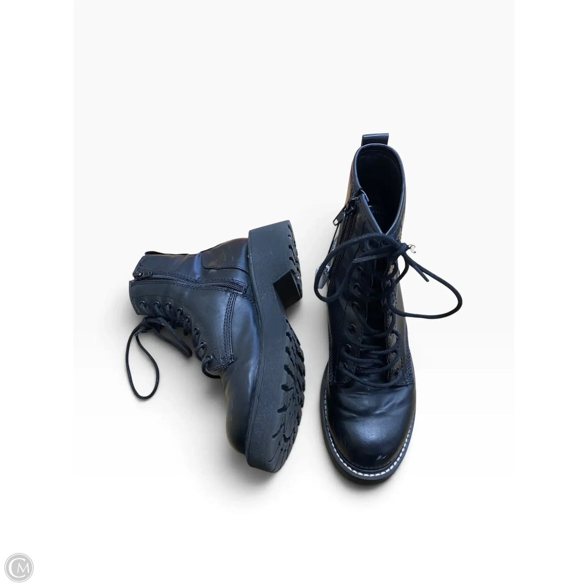 Boots Combat By Madden Girl In Black, Size: 6.5