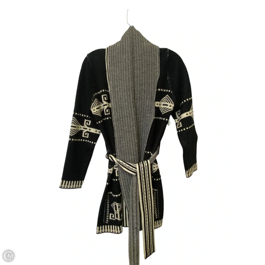Sweater Cardigan By Dylan In Black & Cream, Size: Xs