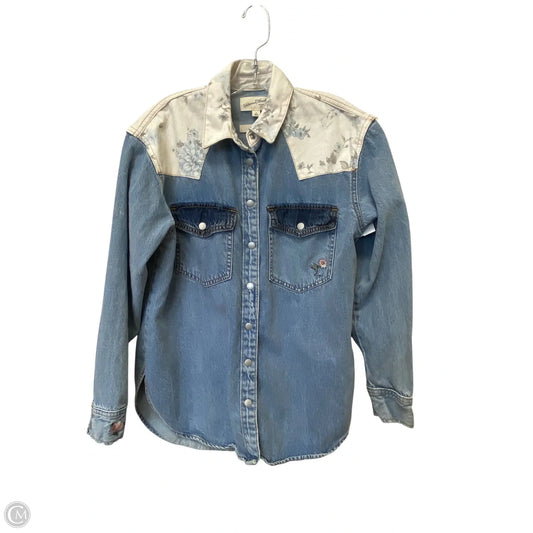 Jacket Shirt By Universal Thread In Blue, Size: S