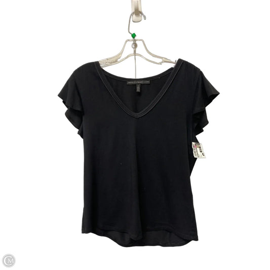 Top Short Sleeve By White House Black Market In Black, Size: S