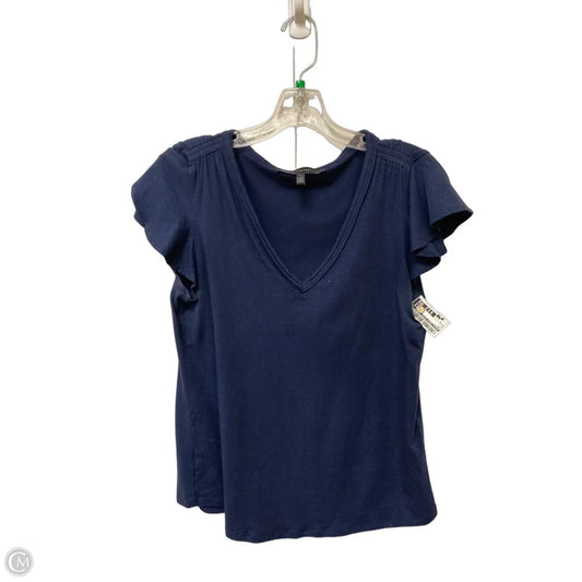 Top Short Sleeve By White House Black Market In Navy, Size: S