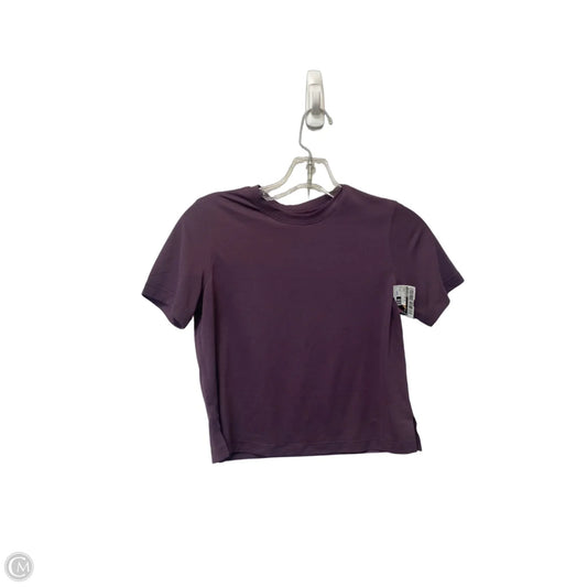 Athletic Top Short Sleeve By Lululemon In Purple, Size: S