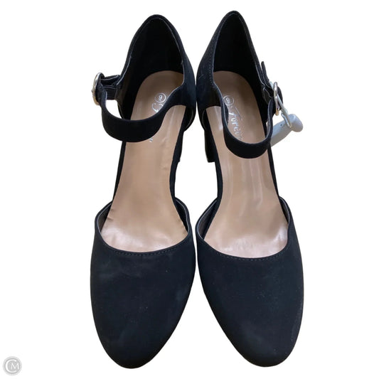 Shoes Heels Block By Forever In Black, Size: 9