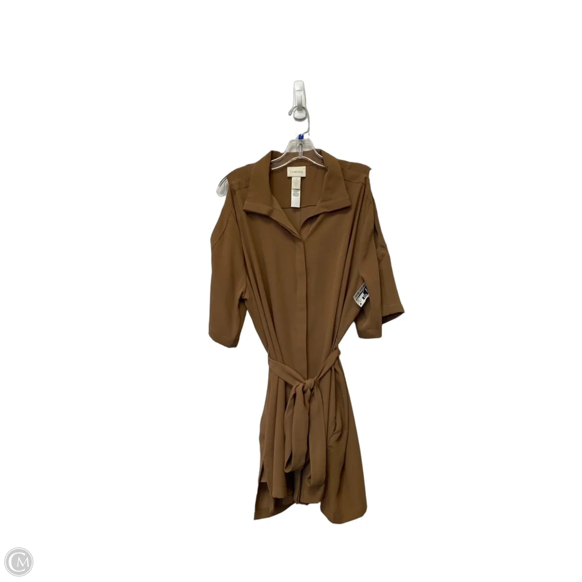 Tunic Short Sleeve By Chicos In Brown, Size: Xlp