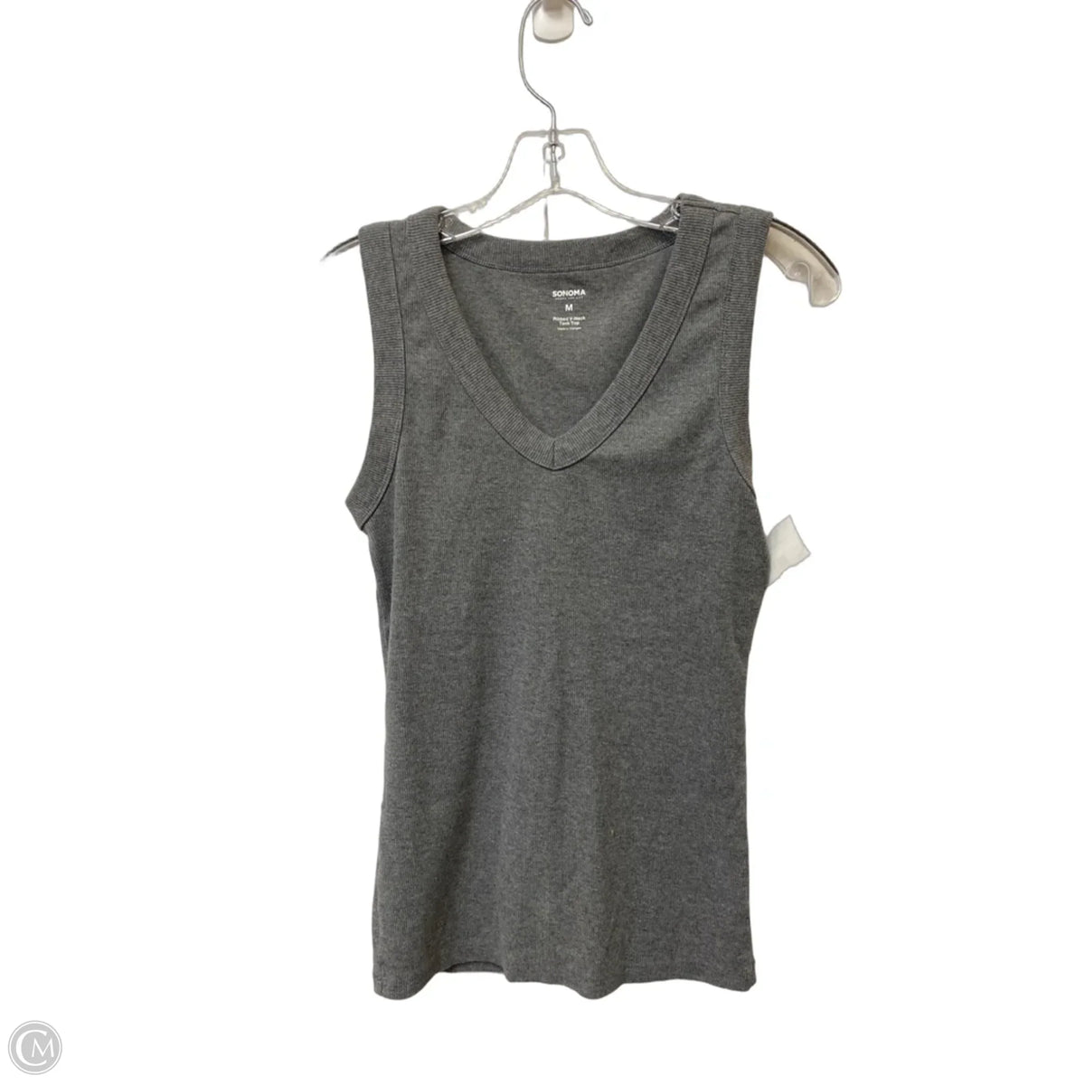 Top Sleeveless Basic By Sonoma In Grey, Size: M
