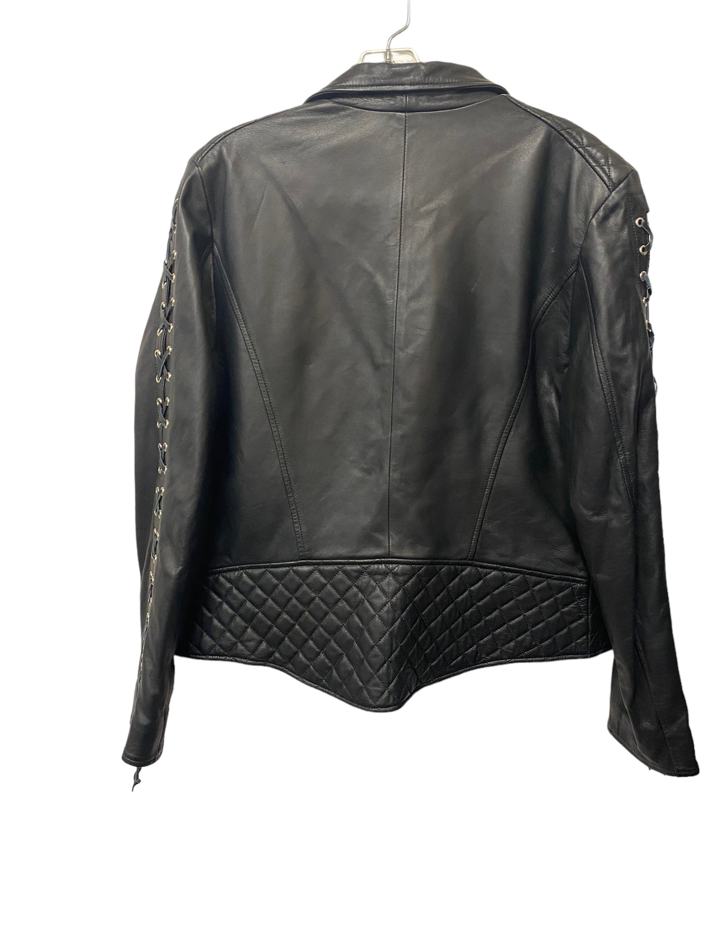 Jacket Moto Leather By Clothes Mentor  Size: L