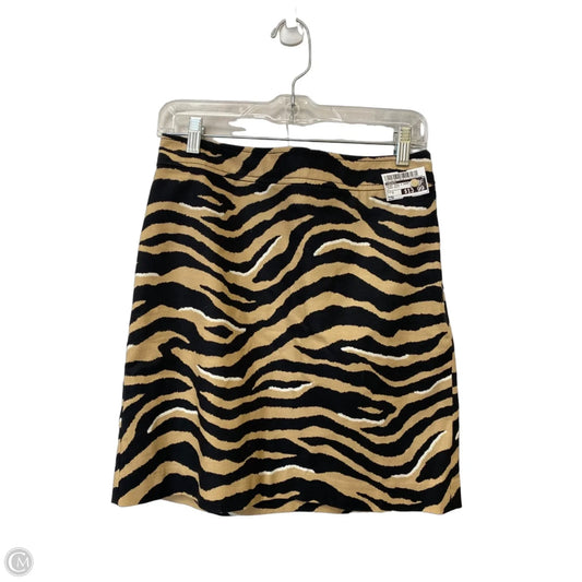 Skirt Mini & Short By Talbots In Zebra Print, Size: 2