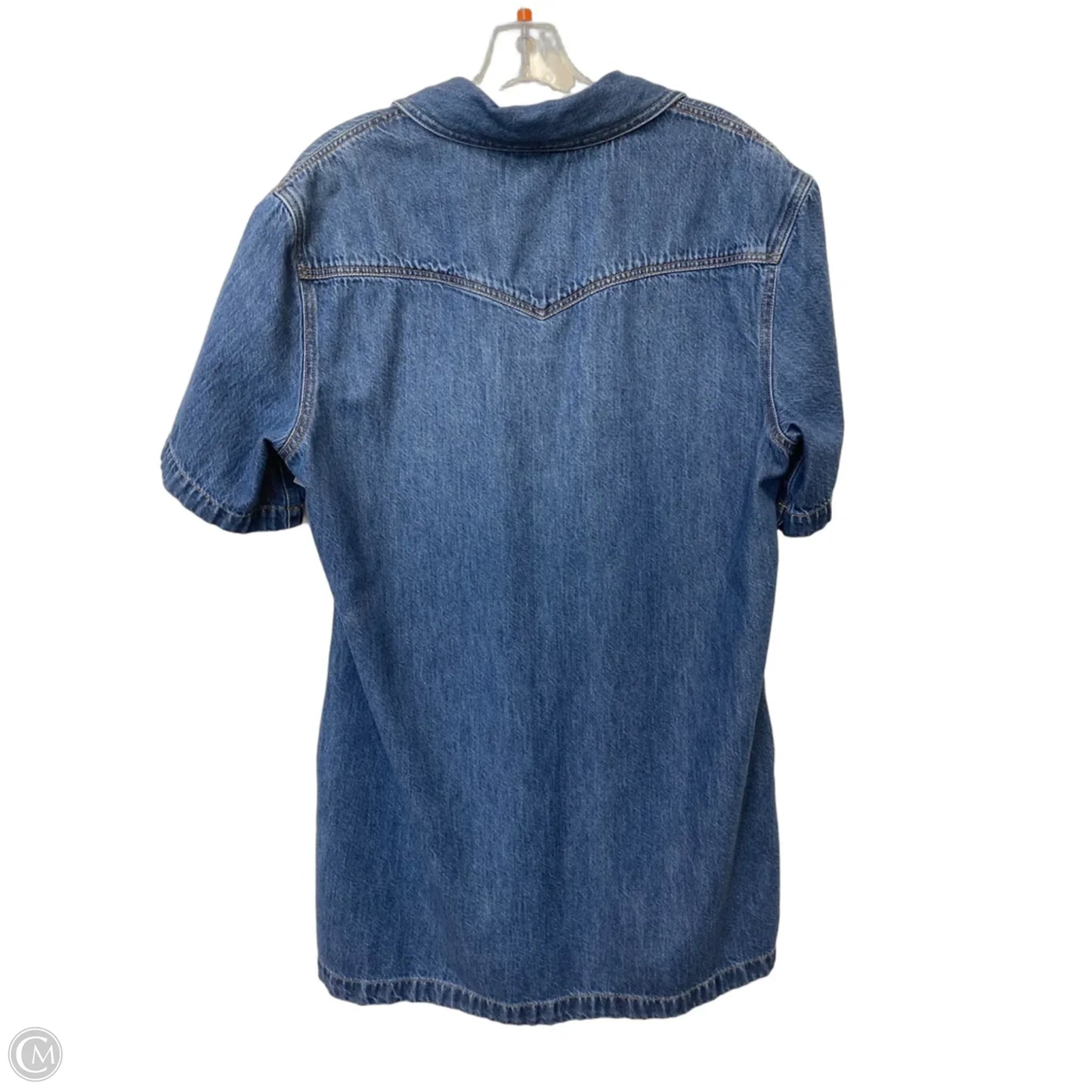 Dress Casual Short By Madewell In Blue Denim, Size: L